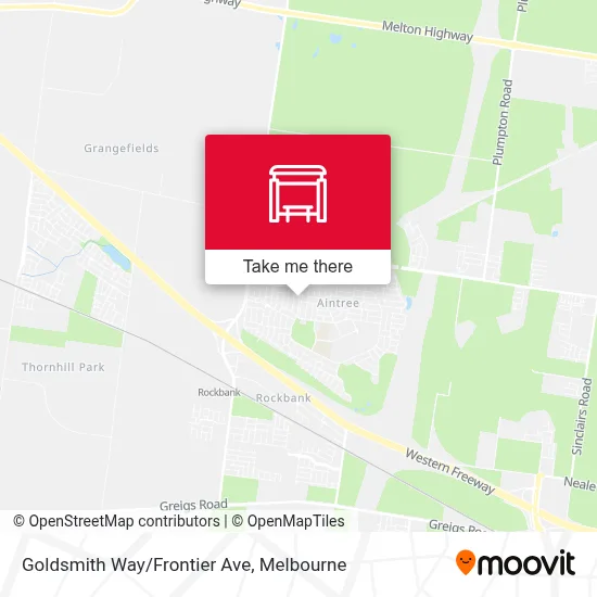 Mapa Goldsmith Way/Frontier Ave