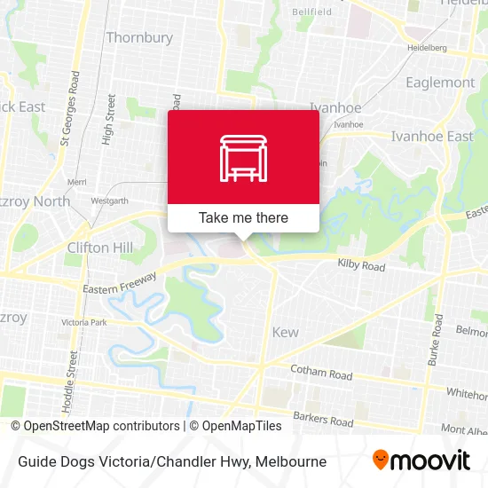 Mapa Guide Dogs Victoria / Chandler Hwy