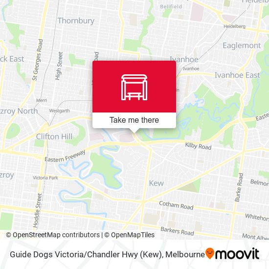 Mapa Yarra Bvd/Chandler Hwy (Kew)