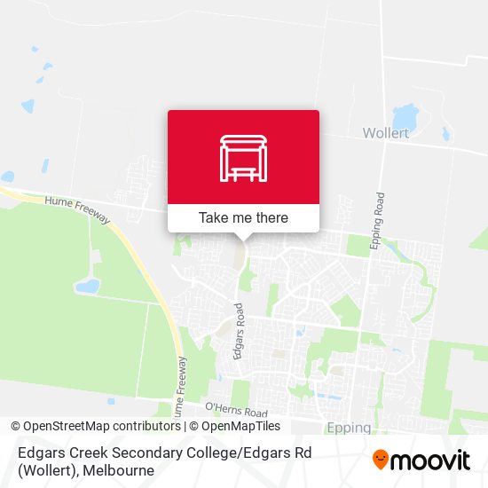 Mapa Edgars Creek Secondary College / Edgars Rd (Wollert)