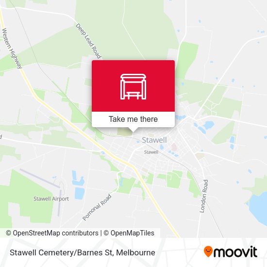 Stawell Cemetery/Barnes St map