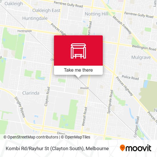 Kombi Rd / Rayhur St (Clayton South) map