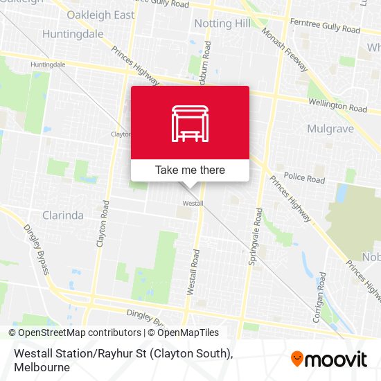 Mapa Westall Station / Rayhur St (Clayton South)