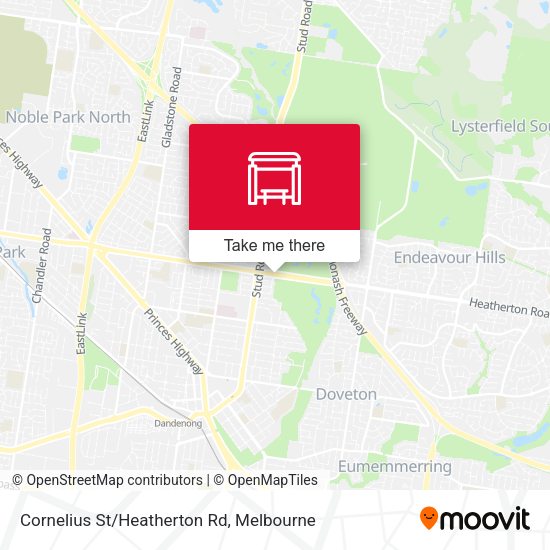 Cornelius St/Heatherton Rd map