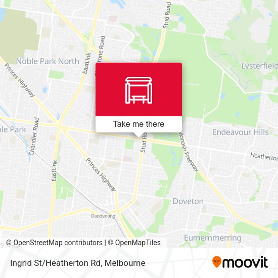 Ingrid St/Heatherton Rd map