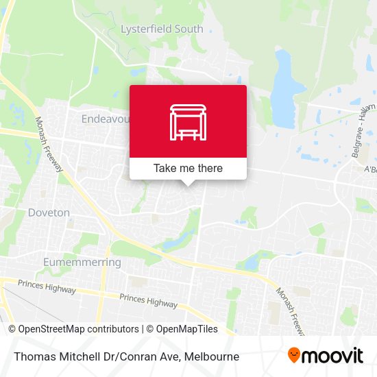 Thomas Mitchell Dr/Conran Ave map