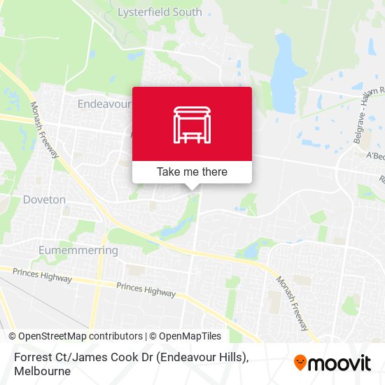 Forrest Ct / James Cook Dr (Endeavour Hills) map