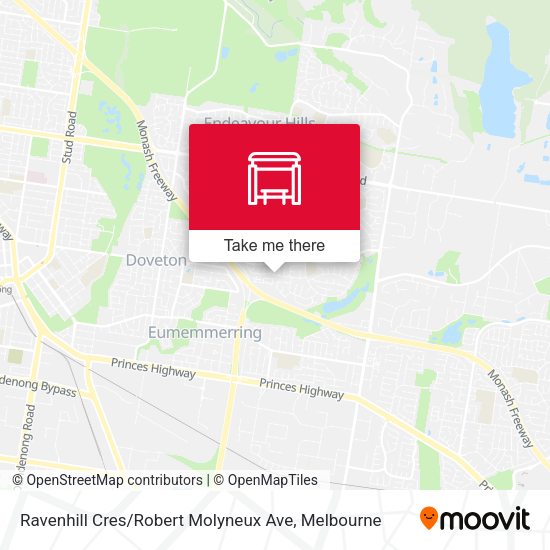 Ravenhill Cres / Robert Molyneux Ave map