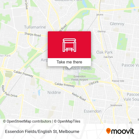 Mapa Essendon Fields/English St