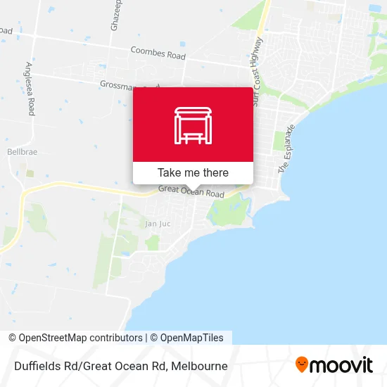 Mapa Duffields Rd/Great Ocean Rd