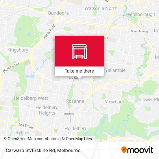 Carwarp St/Erskine Rd map