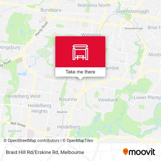Braid Hill Rd/Erskine Rd map