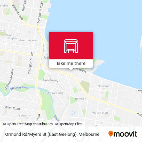 Mapa Ormond Rd / Myers St (East Geelong)