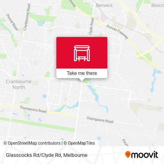 Glasscocks Rd/Clyde Rd map