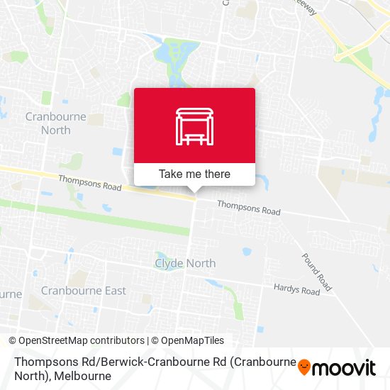 Thompsons Rd / Berwick-Cranbourne Rd (Cranbourne North) map