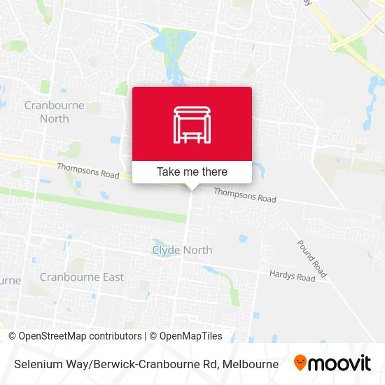 Mapa Selenium Way / Berwick-Cranbourne Rd