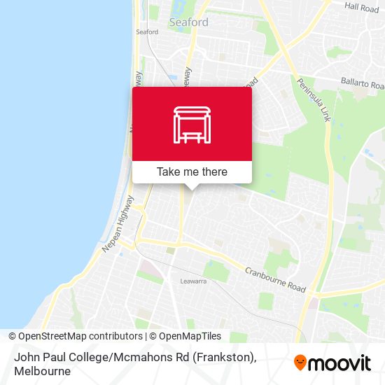 Mapa John Paul College / Mcmahons Rd (Frankston)