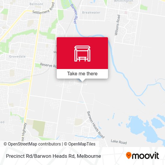 Precinct Rd/Barwon Heads Rd map