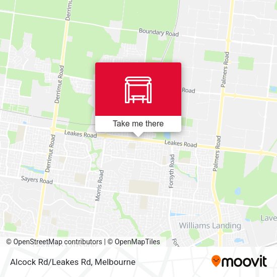 Alcock Rd/Leakes Rd map