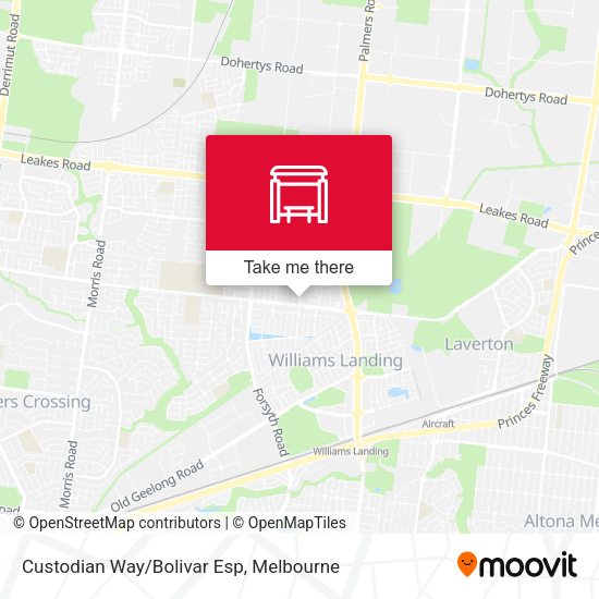 Custodian Way/Bolivar Esp map