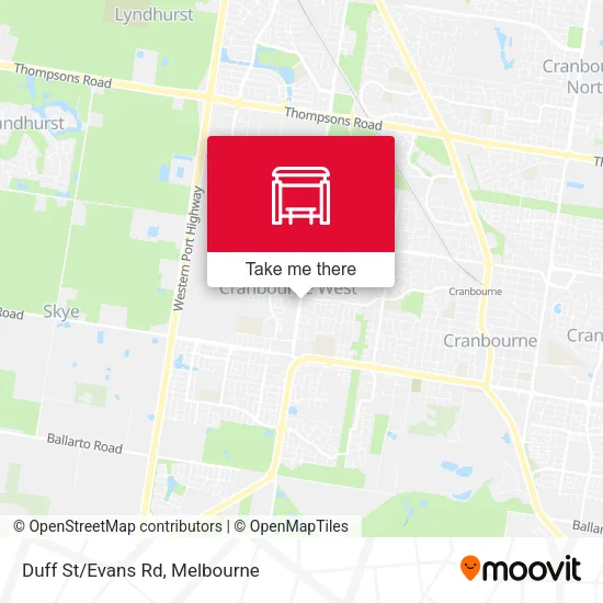 Duff St/Evans Rd map