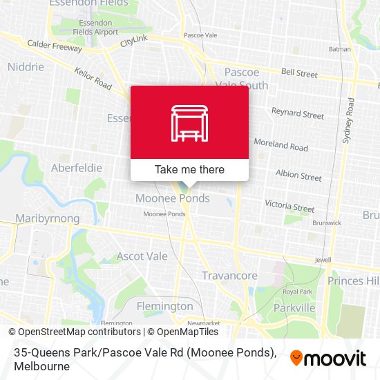 Mapa 35-Queens Park / Pascoe Vale Rd (Moonee Ponds)