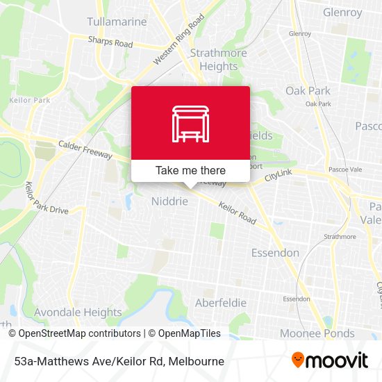 53a-Matthews Ave/Keilor Rd map