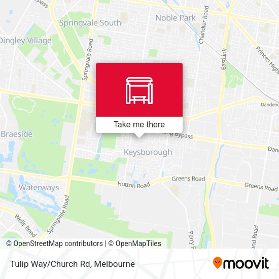 Tulip Way/Church Rd map