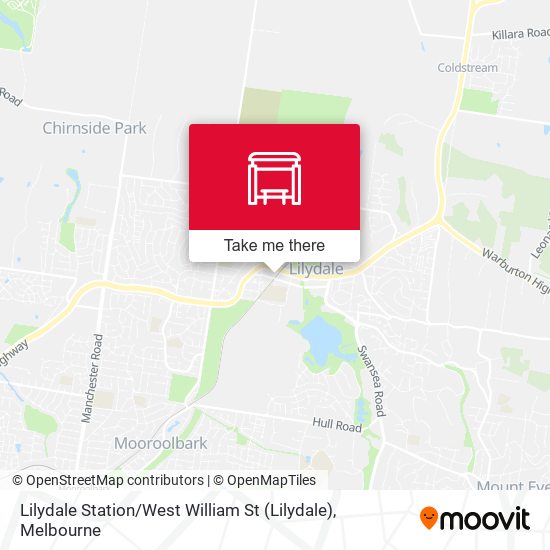 Mapa Lilydale Station / West William St