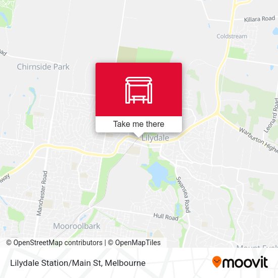 Lilydale Station/Main St map