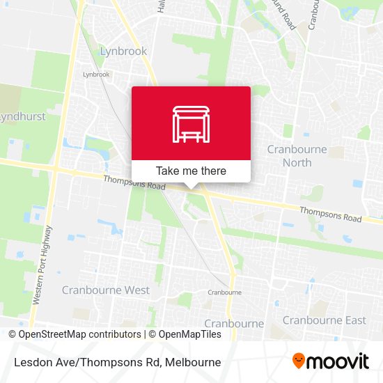 Lesdon Ave/Thompsons Rd map