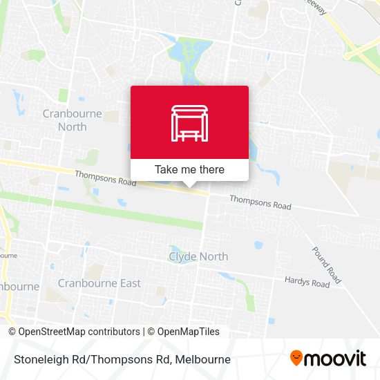 Stoneleigh Rd/Thompsons Rd map