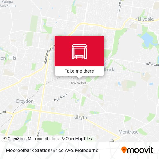 Mooroolbark Station/Brice Ave map