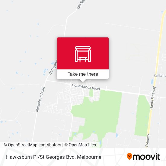 Hawksburn Pl/St Georges Bvd map
