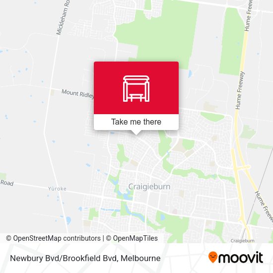 Newbury Bvd/Brookfield Bvd map