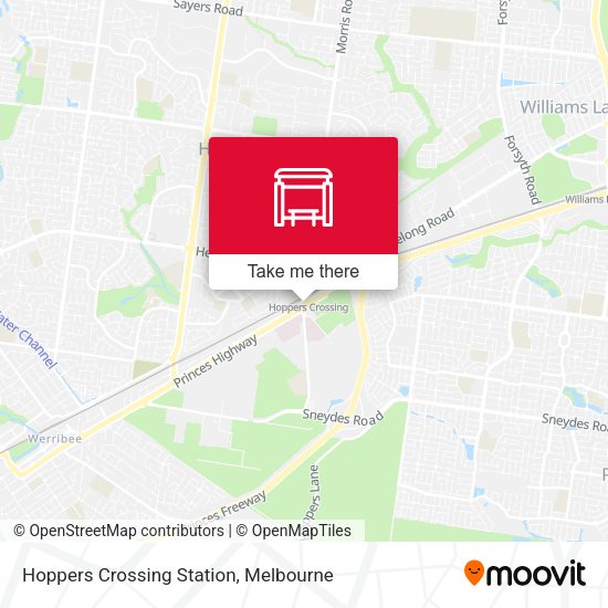 Hoppers Crossing Station map