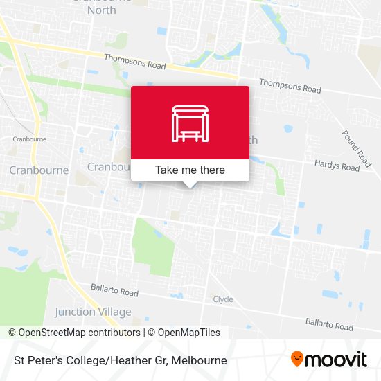 St Peter's College/Heather Gr map