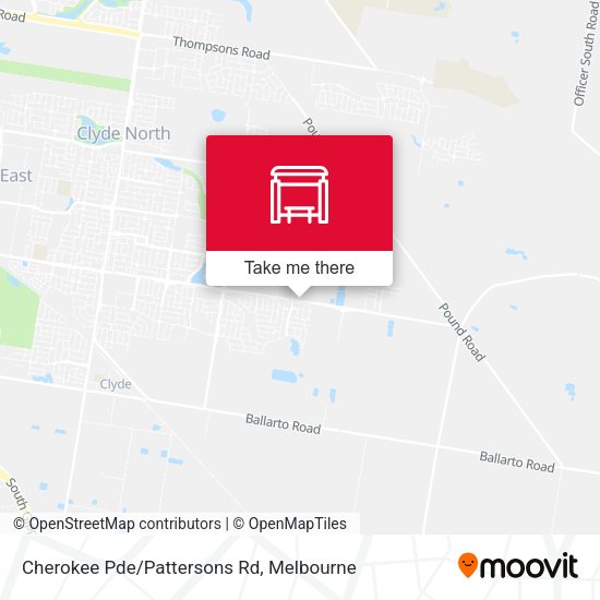 Cherokee Pde/Pattersons Rd map