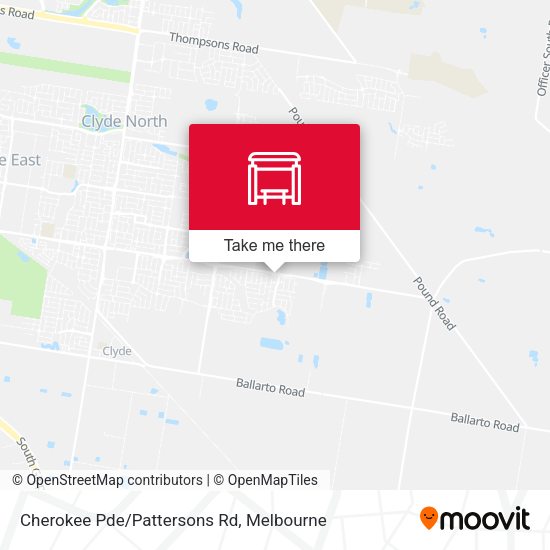 Cherokee Pde/Pattersons Rd map