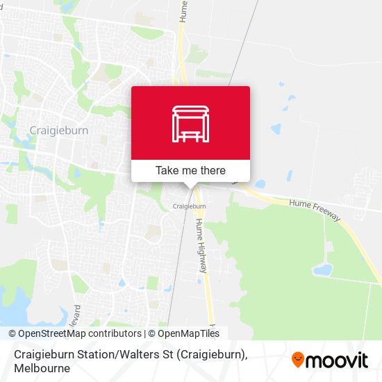 Craigieburn Station / Walters St map