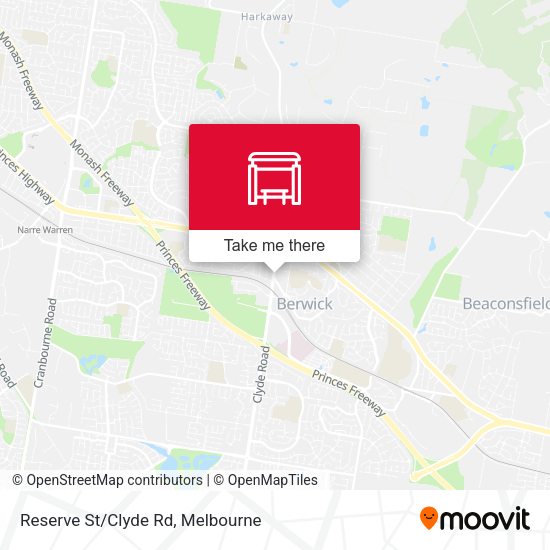 Reserve St/Clyde Rd map