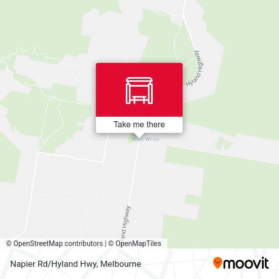 Napier Rd/Hyland Hwy map
