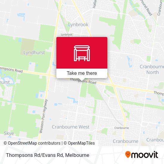 Thompsons Rd/Evans Rd map