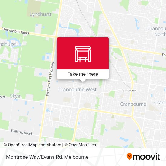 Montrose Way/Evans Rd map