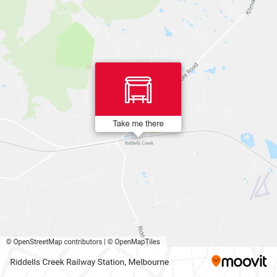 Mapa Riddells Creek Railway Station