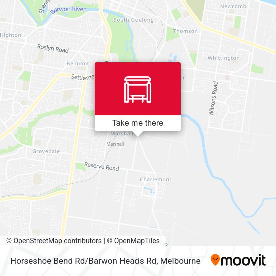 Horseshoe Bend Rd / Barwon Heads Rd map