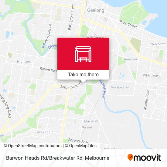 Barwon Heads Rd/Breakwater Rd map