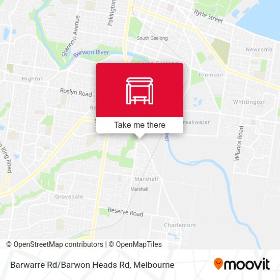 Barwarre Rd/Barwon Heads Rd map