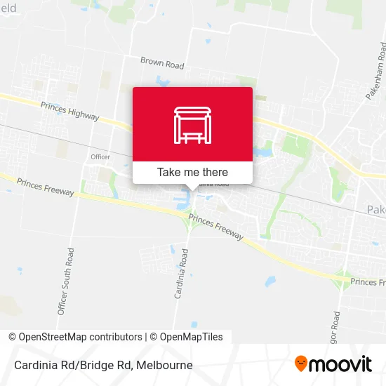 Mapa Cardinia Rd/Bridge Rd