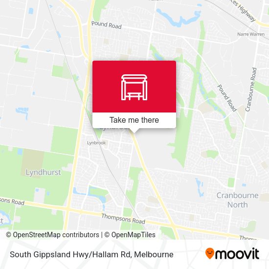 South Gippsland Hwy/Hallam Rd map